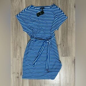 Ralph Lauren Blue and White Striped Dress